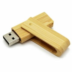 Bamboo Flash Drive U Disk USB2.0 Pen Drive Rotatable Memory Stick