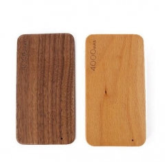 High quality cheap Portable External Battery 4000mah cell phone mobile Wooden power bank