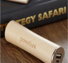 High quality cheap Portable External Battery mini 1200-2600mah cell phone mobile Wooden power bank