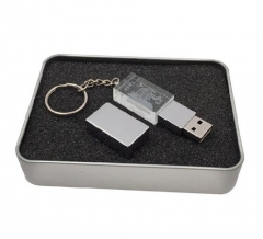 custom 3D wedding photography logo crystal usb flash pen drive