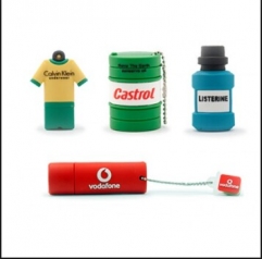 Customized PVC/rubber USB drvies with your logo for promotion