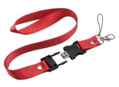 custom LOGO neck strap with usb memory usb flash drive lanyard