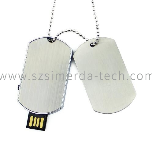 Hot Sale USB 16GB Dog Tag Shape Flash Memory Stick 3.0 key chain usb flash drive