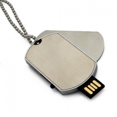 Hot Sale USB 16GB Dog Tag Shape Flash Memory Stick 3.0 key chain usb flash drive