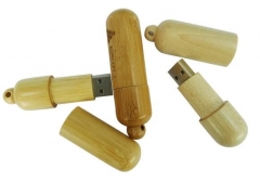 OEM flash memory usb Round Wooden USB Flash Drive with Keychain